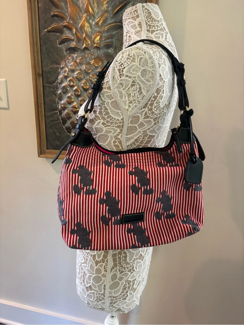 Dooney & Bourke Mickey Striped Canvas Bag